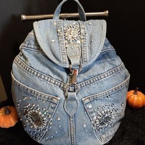 Denim backpack